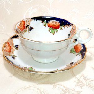 RUST & COBALT CUP & SAUCER